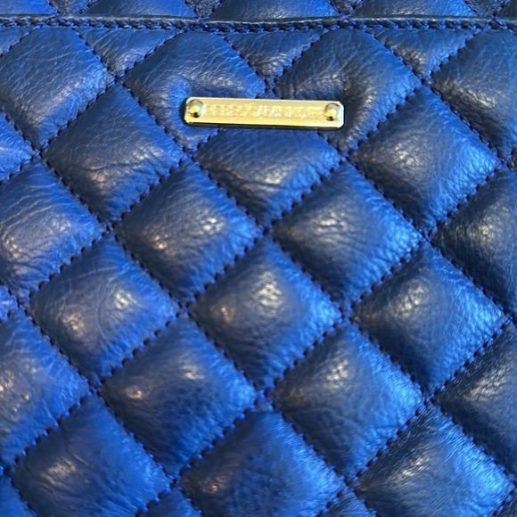 Rebecca Minkoff Large Quilted Leather Affair Bag  Blue Crossbody/Shoulder Bag - Picture 13 of 13